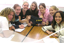 Group of high school students